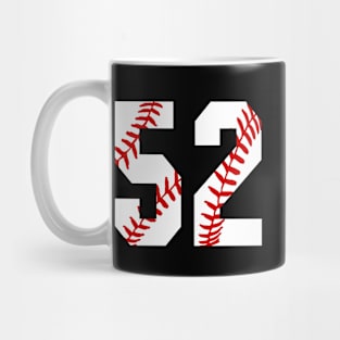 Baseball Number 52 #52 Baseball Shirt Jersey Favorite Player Biggest Fan Mug